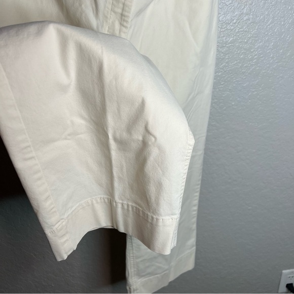 Talbots Wide Leg Cream Crop Chino Pants - Picture 2 of 7